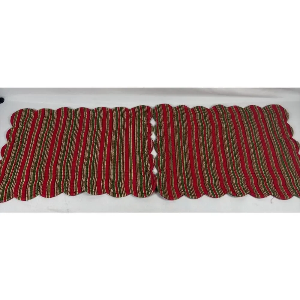 Holiday quilted festive placemats 2 Sets Of 2 FALL Autumn Christmas